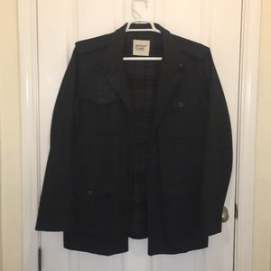 Charcoal gray wool men’s coat Large